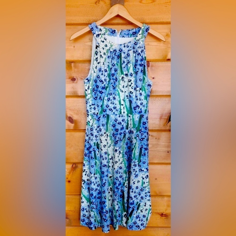 Tommy Hilfiger 🌺 Floral Blue and Green Women's Dress